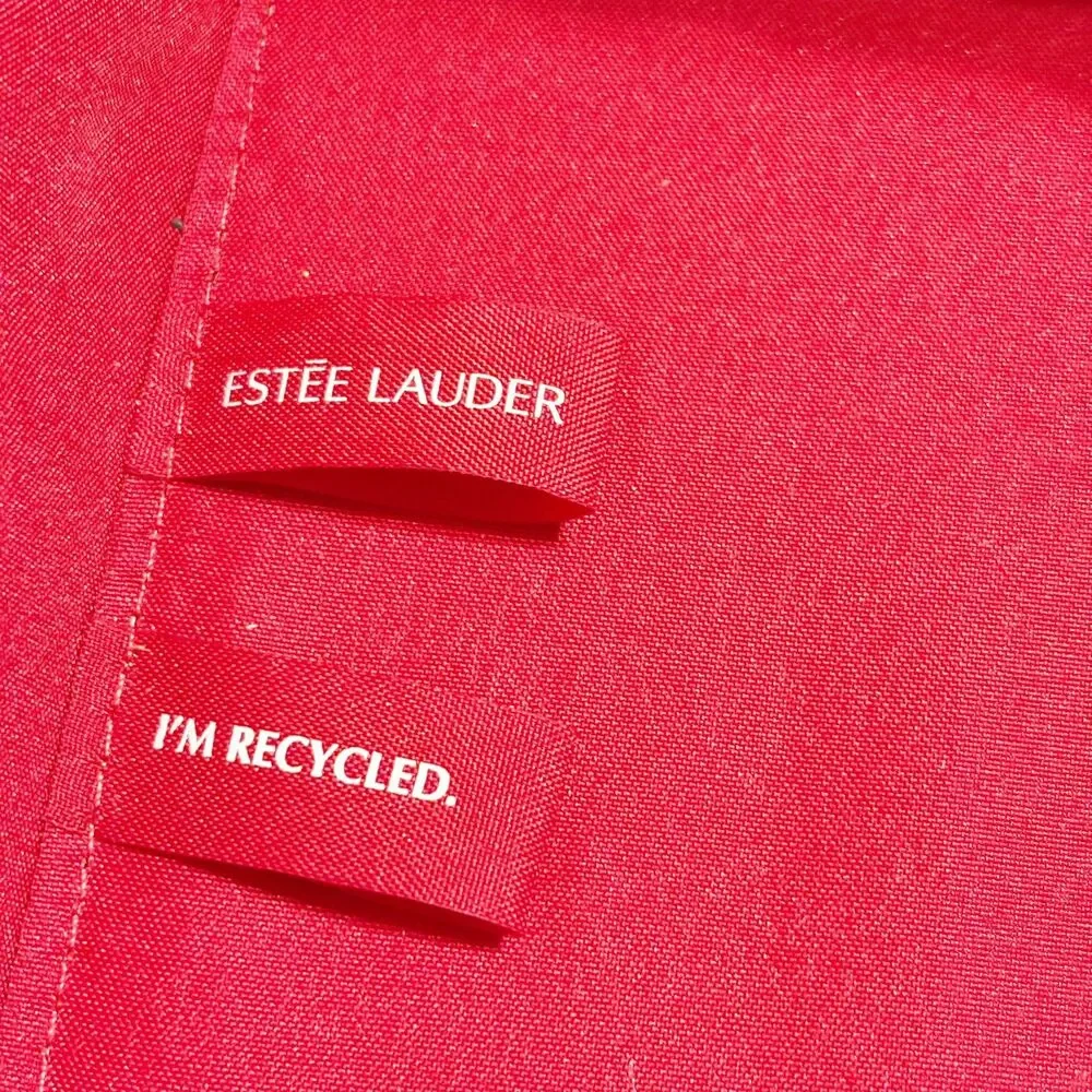 Estée Lauder Red Bow Train Case Empty Holiday 2024 Soft Velvet Makeup Gift Box